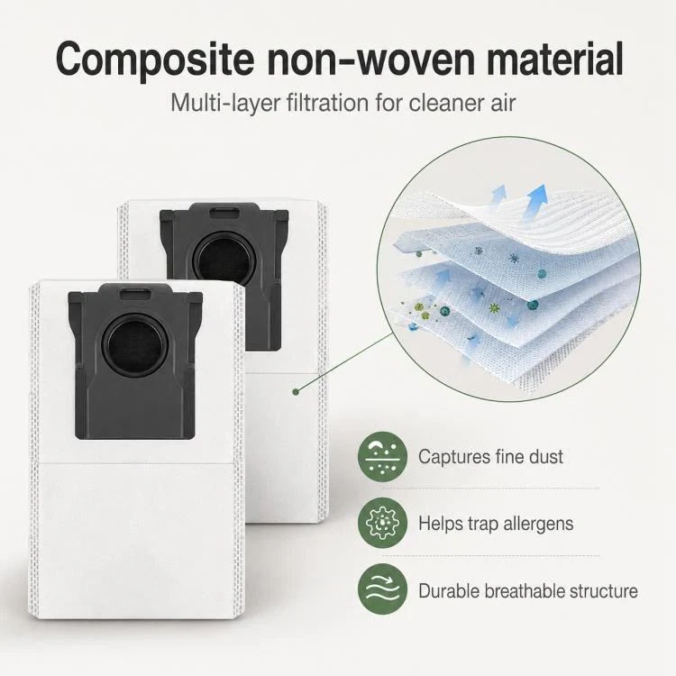 For Dreame P50 Pro Robot Vacuum Cleaner Replacement Parts, Specification:Activated Carbon Dust Bag - Image 4
