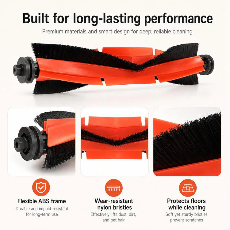 For Dreame P50 Pro Robot Vacuum Cleaner Replacement Parts, Specification:Main Brush - Image 6