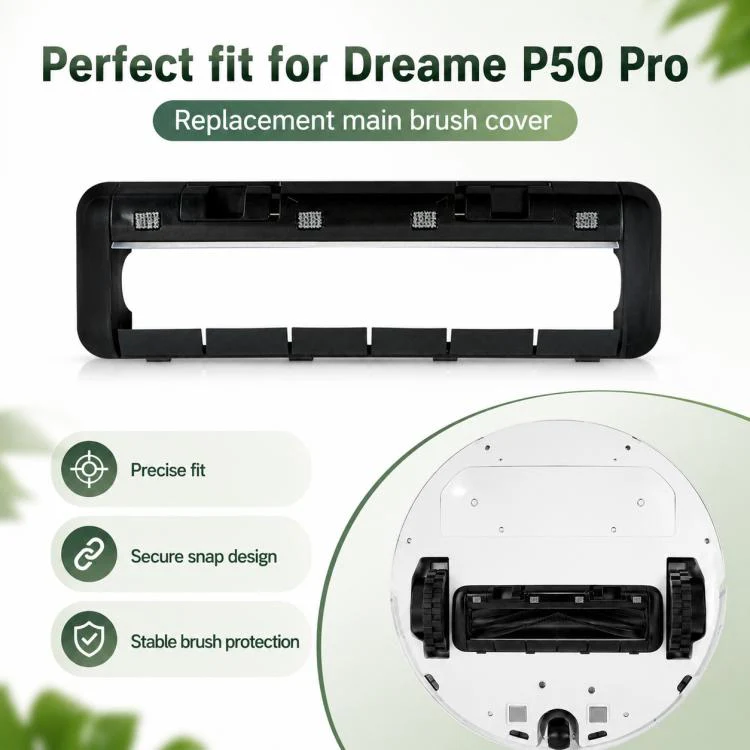 For Dreame P50 Pro Robot Vacuum Cleaner Replacement Parts, Specification:Main Rubber Brush Cover - Image 5