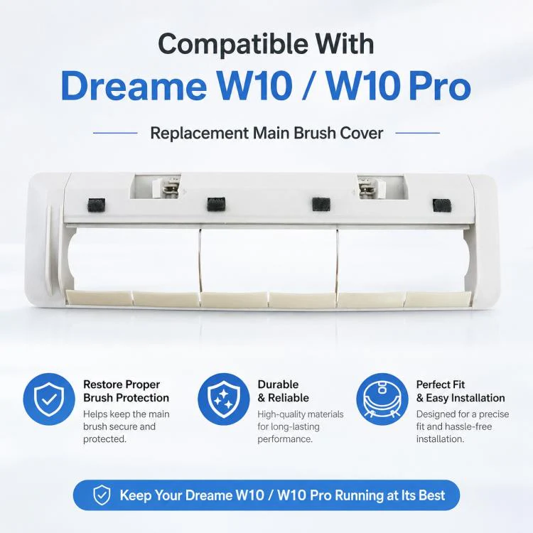 For Dreame W10 / W10 Pro Robot Vacuum Cleaner Replacement Parts, Main Brush Cover - Image 6