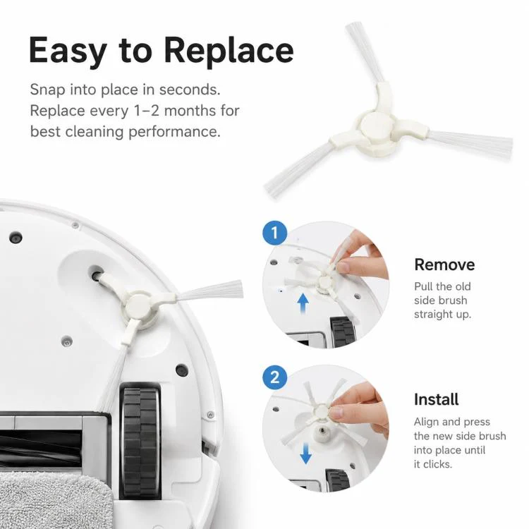 For Dreame W10 / W10 Pro Robot Vacuum Cleaner Replacement Parts, Triangle Side Brush - Image 8