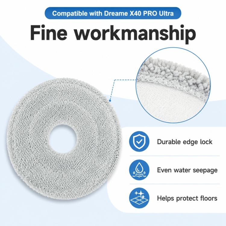 For Dreame X40 Pro Ultra Robot Vacuum Cleaner Replacement Parts, Specification:Mop Pad - Image 5