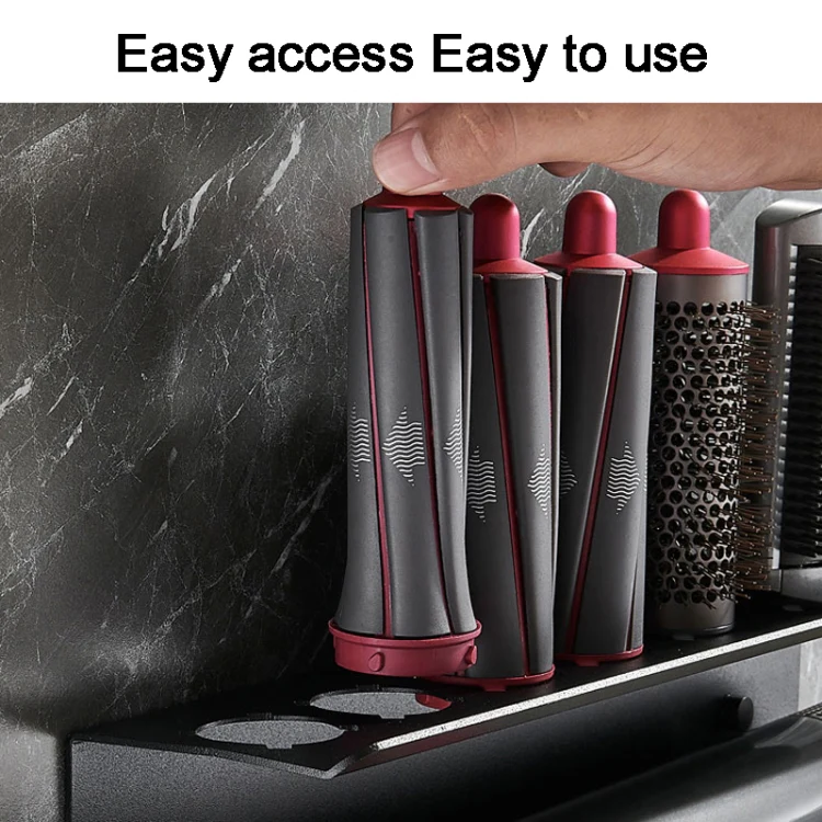 For Dyson Airwrap Wall-Mounted Shelf Storage Rack, Style: C Type Flip Up - Image 2