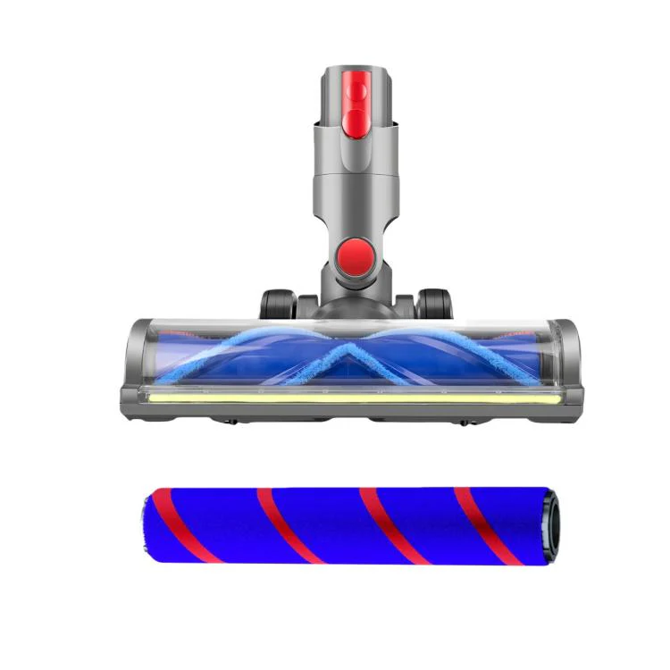 For Dyson V12 Slim/V10 Slim Replacement Cleaner Head Anti-Tangle V-Shaped Rolling Brush & Soft Plush Roller Set