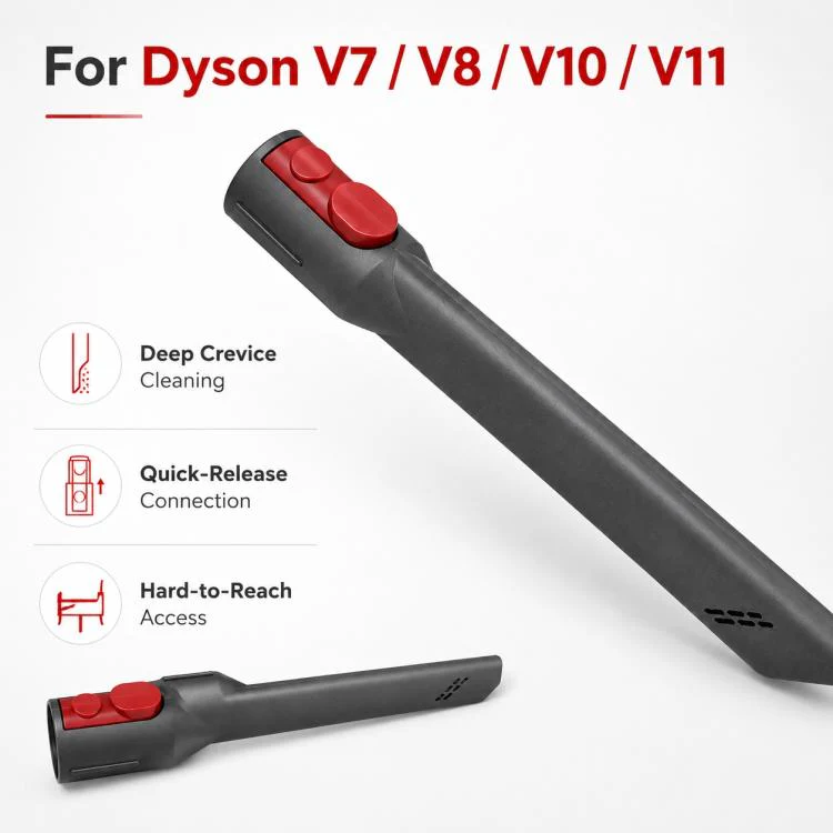 For Dyson V7 / V8 / V10 / V11 Vacuum Cleaner Replacement Parts, Long Flat-Nozzle Cleaning Brush Head - Image 5