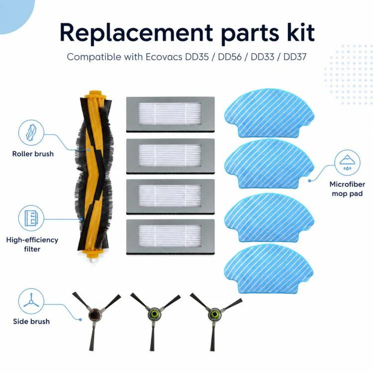For Ecovacs DEEBOT DD35 / DD56 / DD33 / DD37 Replacement Parts, 13pcs Combo - Image 3