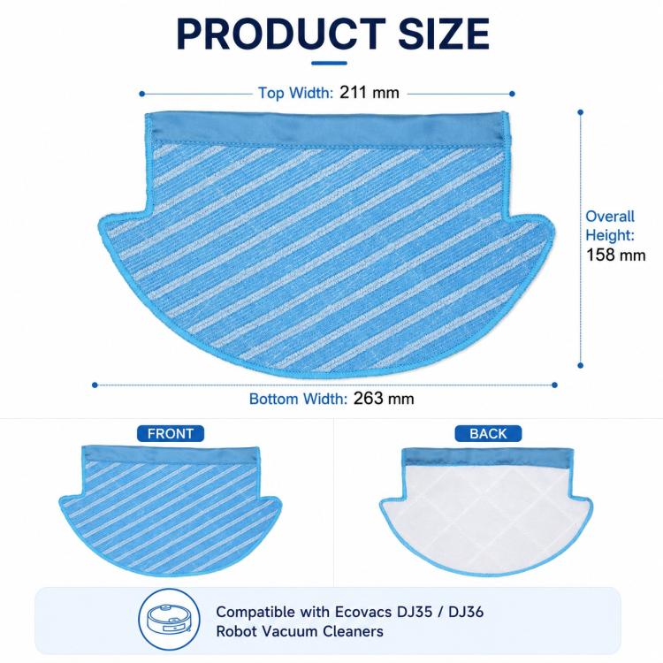 For Ecovacs DEEBOT DJ35 / DJ36 Replacement Parts, Mop Pad - Image 4