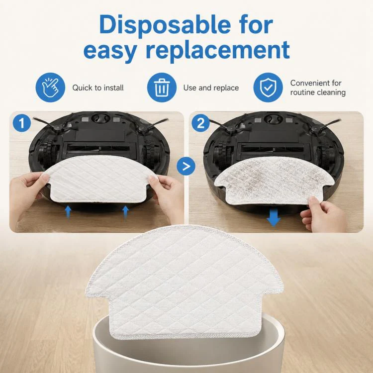 For Ecovacs DEEBOT DN520 / DN55 / DN33 / DN35 / DN36 / DN56 Replacement Parts, Disposable Mop Pad - Image 6