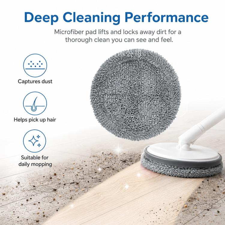For Ecovacs DEEBOT T20 Pro / T20 Max / T20 Replacement Parts, Full-Fiber Gray Mop Pad - Image 7
