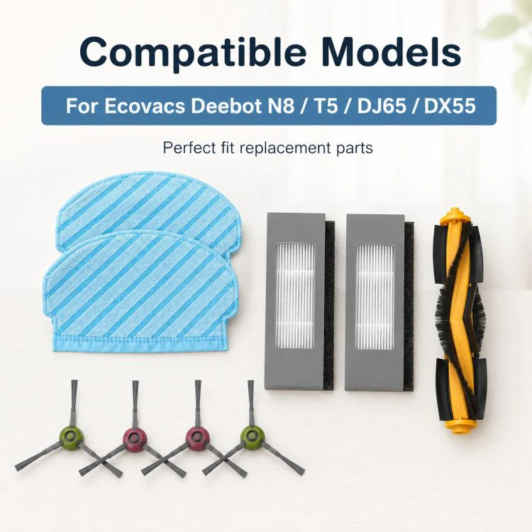 For Ecovacs DEEBOT T5 / T5 Max / N5 / N8 / DV35 / DJ65 / DX55 Replacement Parts, 9pcs Combo - Image 4