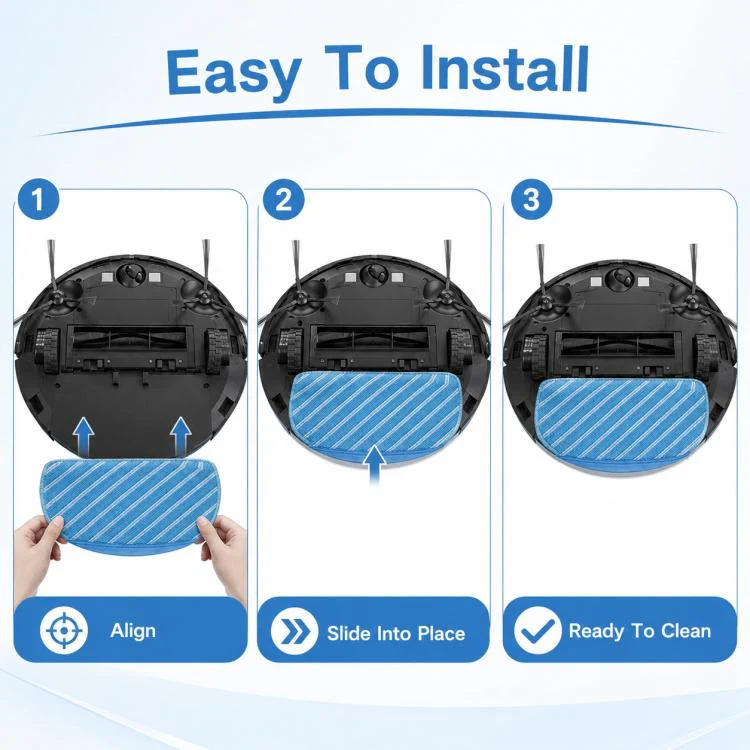 For Ecovacs DEEBOT T5 / T5 Max / N5 / N8 / DV35 / DJ65 / DX55 Replacement Parts, Mop Pad - Image 7