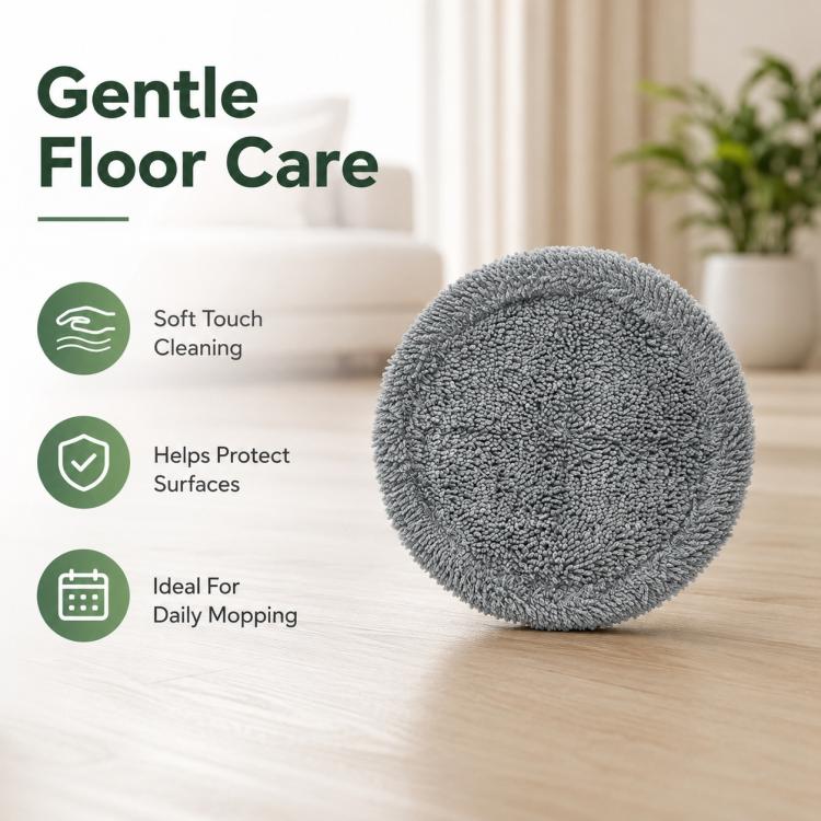 For Ecovacs DEEBOT X1 OMNI / X1 TURBO / X1S PRO Replacement Parts, Full-Fiber Gray Mop Pad - Image 8