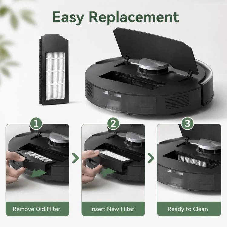 For Ecovacs DEEBOT X1S / X1S Pro Replacement Parts, Black Filter - Image 7