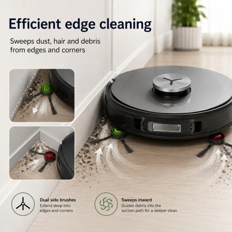 For Ecovacs DEEBOT X1S / X1S Pro Replacement Parts, Dual Grey Side Brush - Image 8