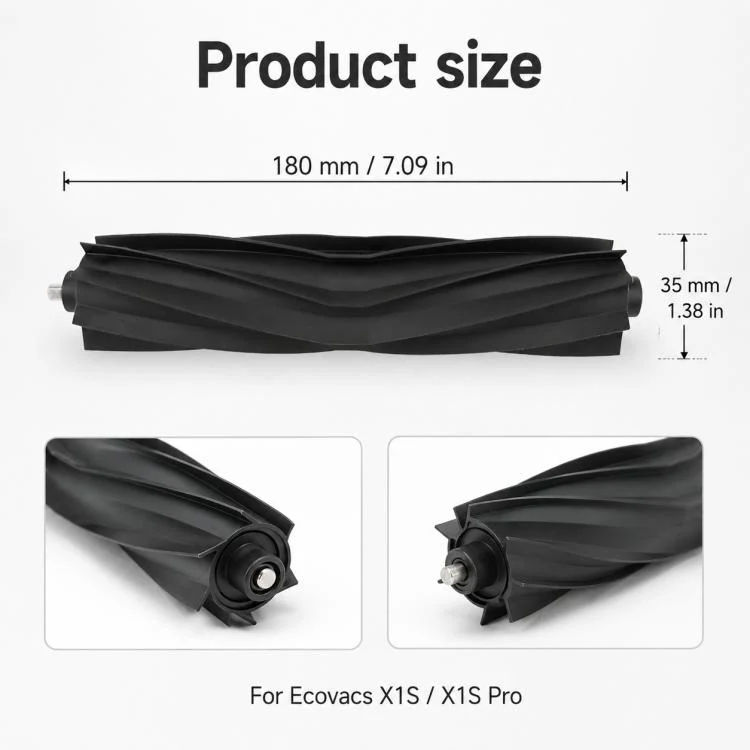 For Ecovacs DEEBOT X1S / X1S Pro Replacement Parts, Rubber Roller Brush - Image 4