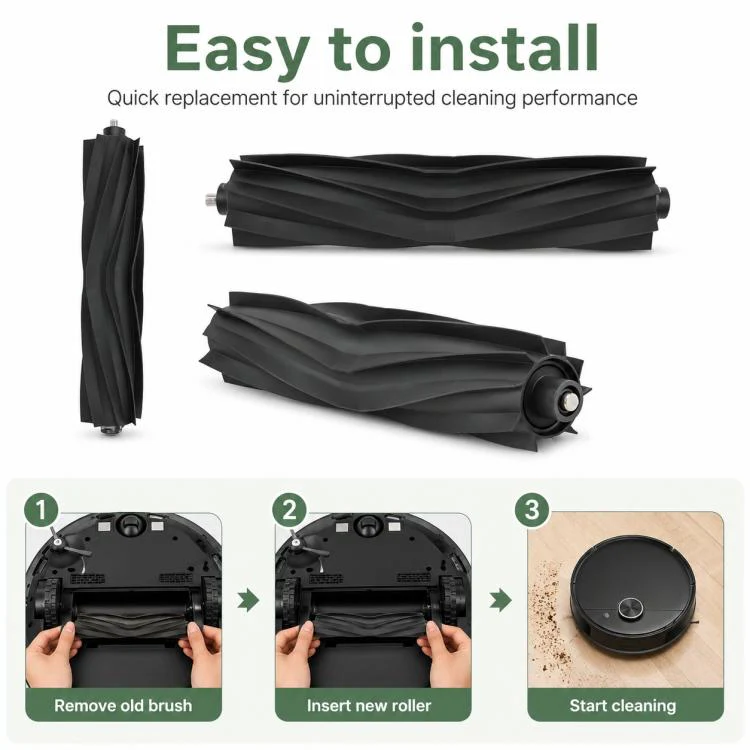 For Ecovacs DEEBOT X1S / X1S Pro Replacement Parts, Rubber Roller Brush - Image 7