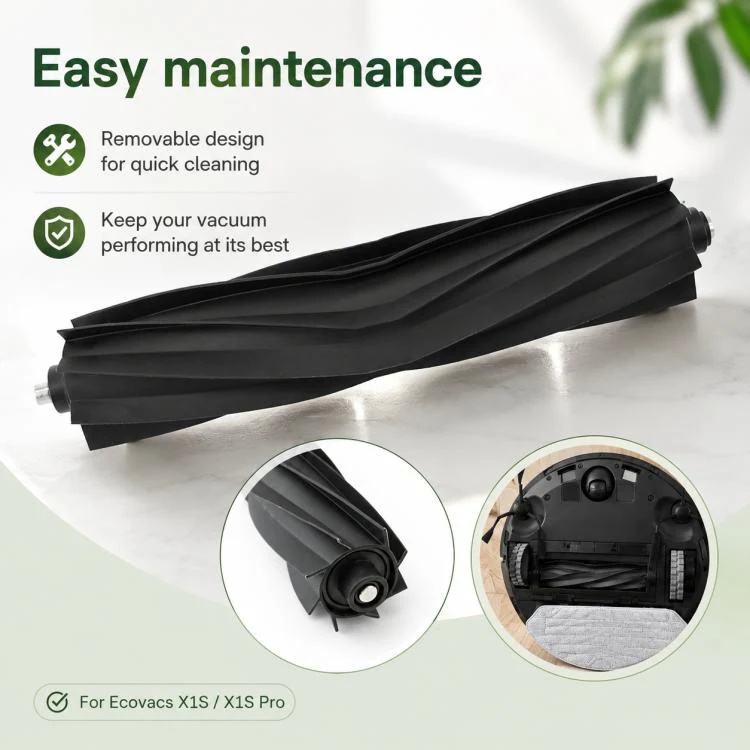 For Ecovacs DEEBOT X1S / X1S Pro Replacement Parts, Rubber Roller Brush - Image 8