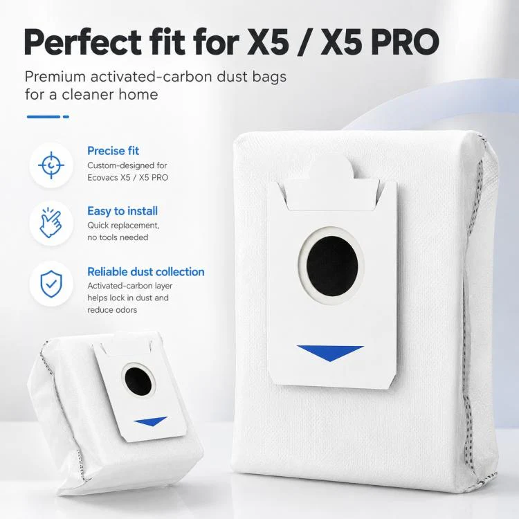 For Ecovacs DEEBOT X5 / X5 Pro / X5 Max / X5 Pro Plus Replacement Parts, Activated Carbon Dust Bag - Image 3