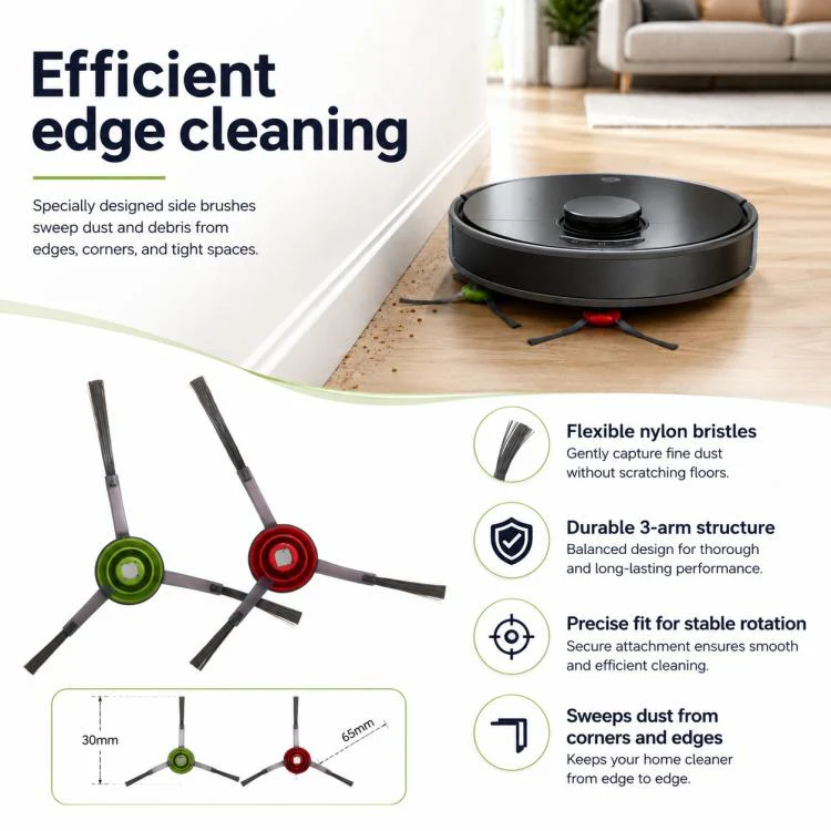For Ecovacs Yeedi CC Robot Vacuum Mop Replacement Parts, Specification:Dual Side Brush - Image 4