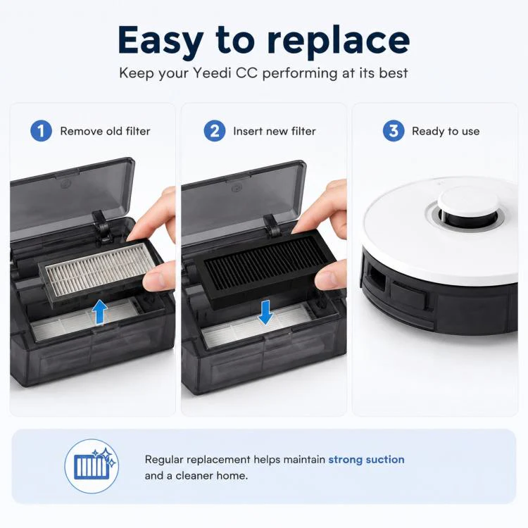 For Ecovacs Yeedi CC Robot Vacuum Mop Replacement Parts, Specification:Filter - Image 6
