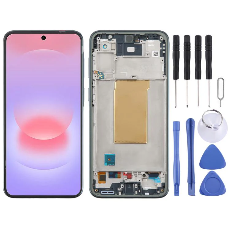 For Galaxy A37 SM-A376B 6.62 inch OLED LCD Screen Digitizer Full Assembly with Frame (Green)