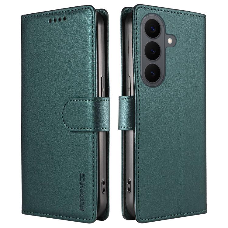 For Galaxy S26 5G BETOPNICE Pearlescent RFID Vegan Leather Phone Case with Strap(Green) - Image 2