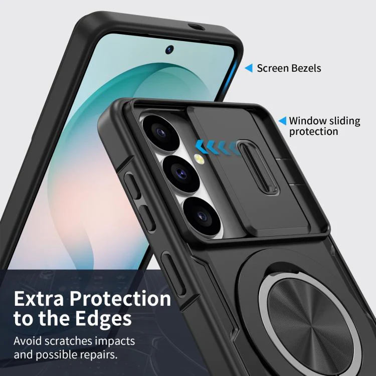 For Galaxy S26 5G Camshield Rotation Holder MagSafe Phone Case(Black) - Image 5
