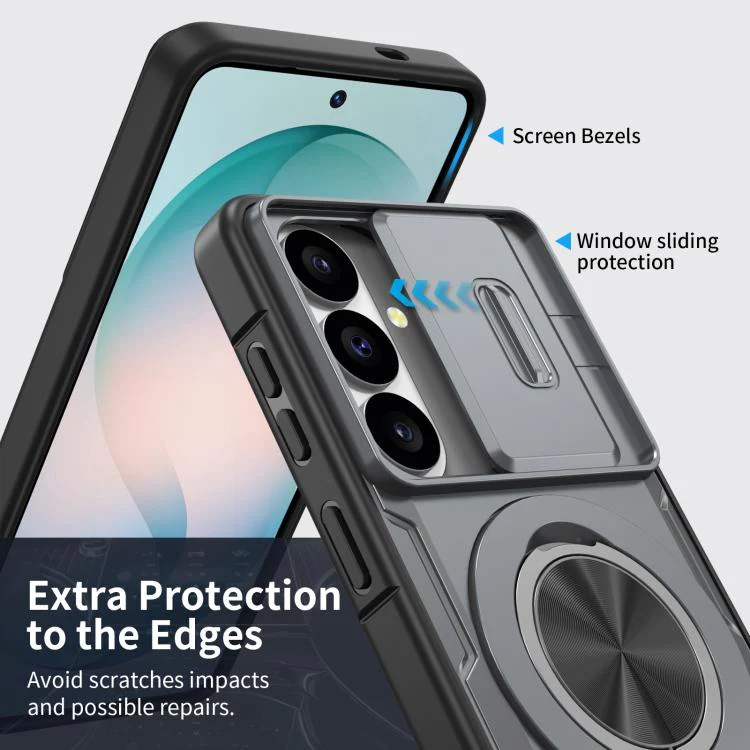 For Galaxy S26 5G Camshield Rotation Holder MagSafe Phone Case(Grey) - Image 5