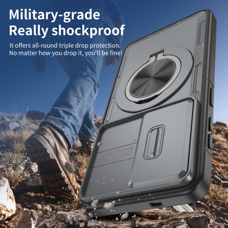 For Galaxy S26 5G Camshield Rotation Holder MagSafe Phone Case(Grey) - Image 6