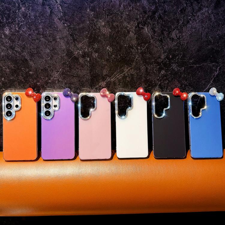 For Galaxy S26 5G Cute Bowknot Dopamine Color Skin-Friendly IMD Phone Case with Beaded Wrist Strap(Black) - Image 2