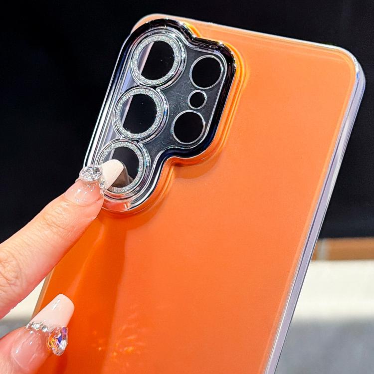 For Galaxy S26+ 5G Dopamine Color Skin-Friendly IMD Phone Case with Beaded Wrist Strap(Orange) - Image 3