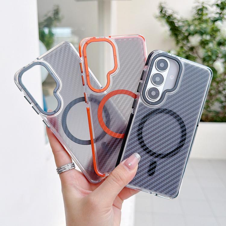 For Galaxy S26 5G Dual-Color Carbon Fiber Texture Magsafe Phone Case(Black) - Image 2