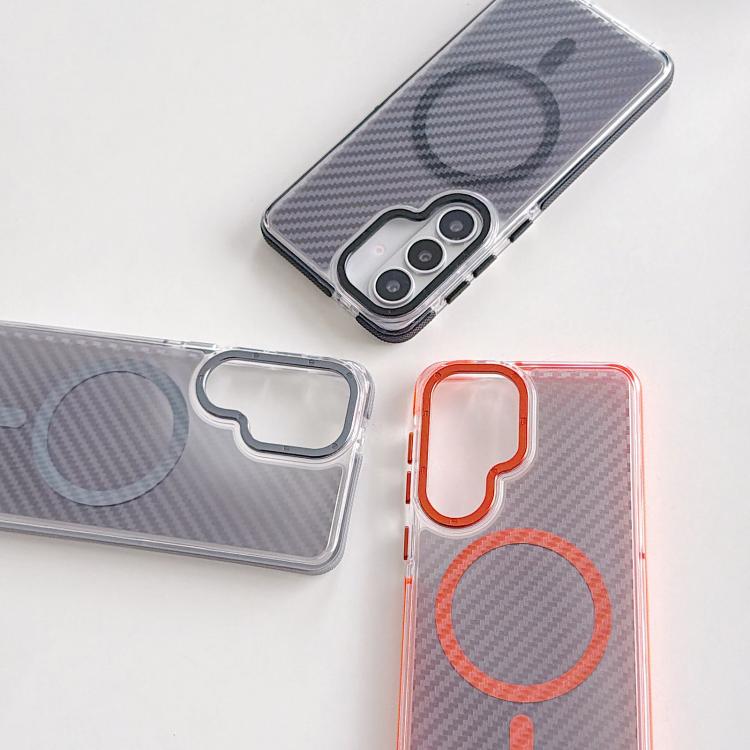 For Galaxy S26+ 5G Dual-Color Carbon Fiber Texture Magsafe Phone Case(Gray) - Image 7