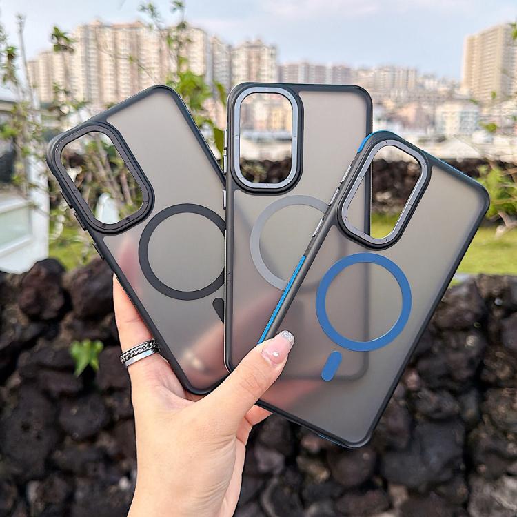 For Galaxy S26 5G Dual Color Skin Feel Magnetic Phone Case(Blue) - Image 2