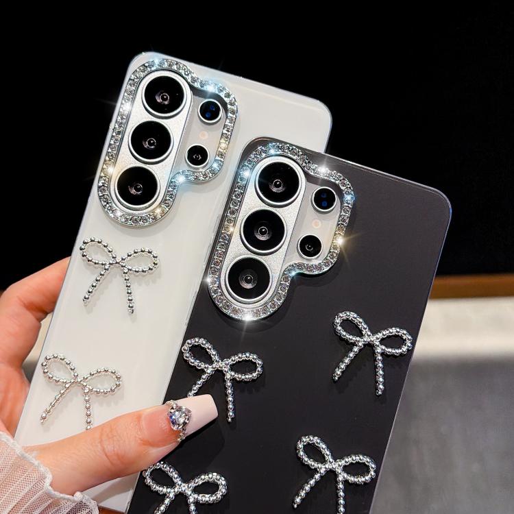 For Galaxy S26+ 5G Electroplated Bowknot Dopamine Color Skin-Friendly IMD Phone Case with Beaded Wrist Strap(Pink) - Image 4
