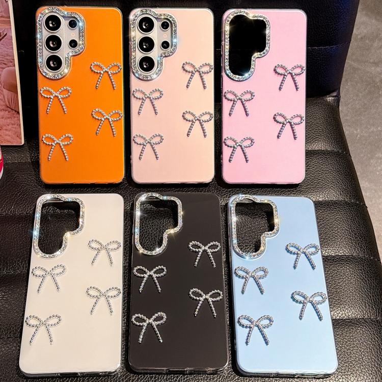 For Galaxy S26+ 5G Electroplated Bowknot Dopamine Color Skin-Friendly IMD Phone Case with Beaded Wrist Strap(White) - Image 7