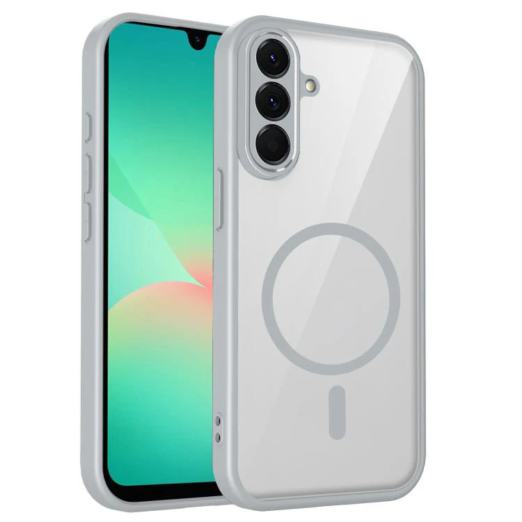 For Galaxy S26 5G Matte PC Skin-feel Magnetic Shockproof Phone Case(Grey)