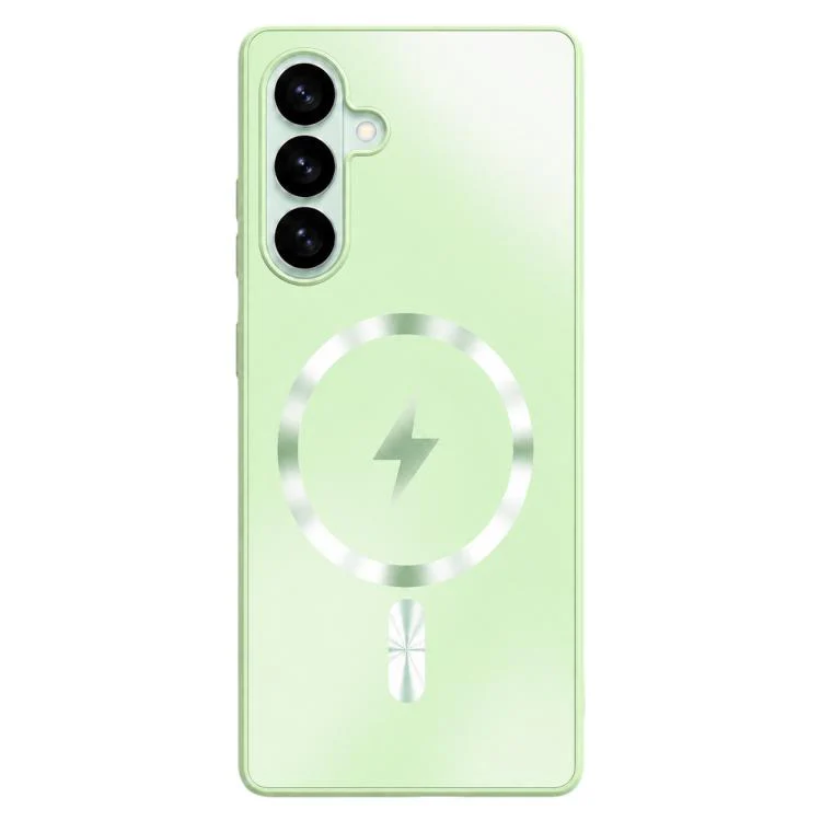 For Galaxy S26+ 5G Vacuum Electroplated Magnetic Phone Case(Green)