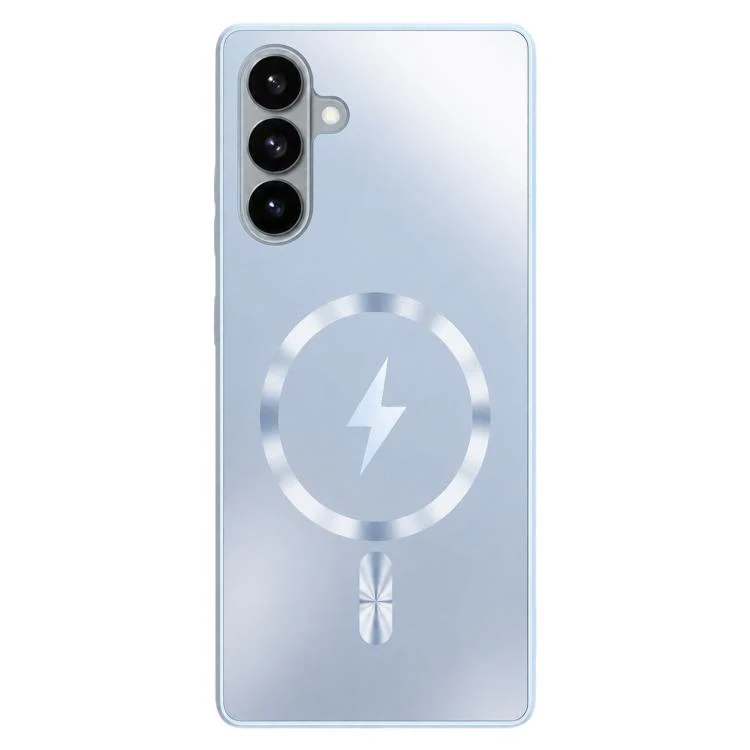 For Galaxy S26+ 5G Vacuum Electroplated Magnetic Phone Case(Light Blue)