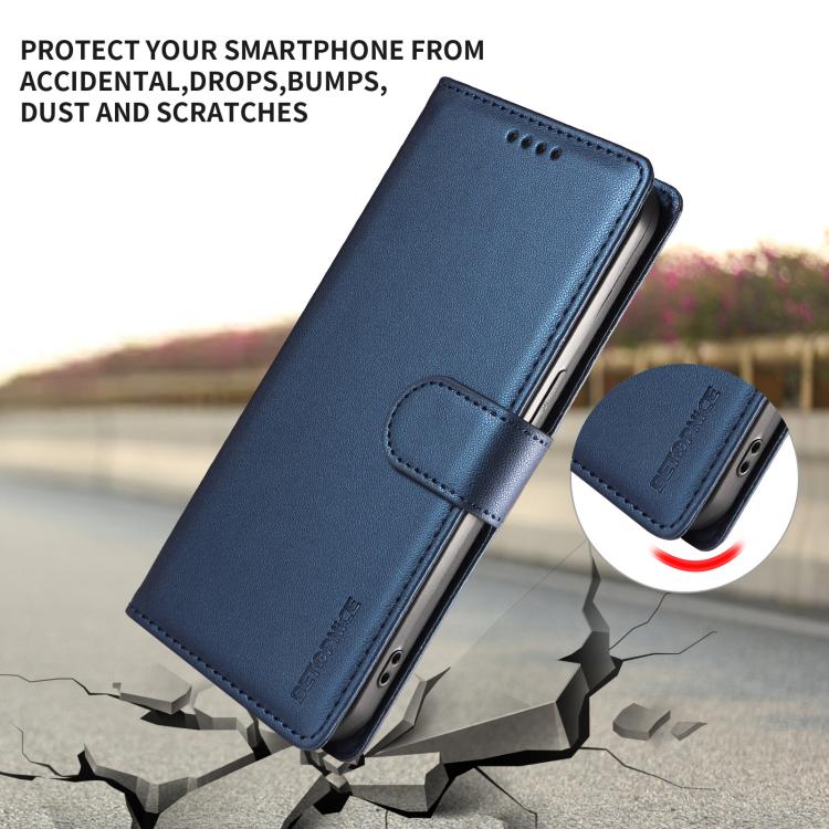 For Galaxy S26 Edge 5G BETOPNICE Pearlescent RFID Vegan Leather Phone Case with Strap(Blue) - Image 5