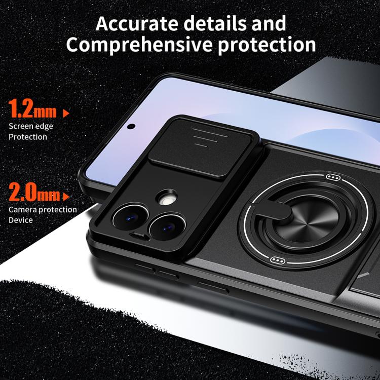 For Galaxy S26 Edge 5G Lens Sliding Window Multifunctional Magnetic Shockproof Phone Case(Orange) - Image 6