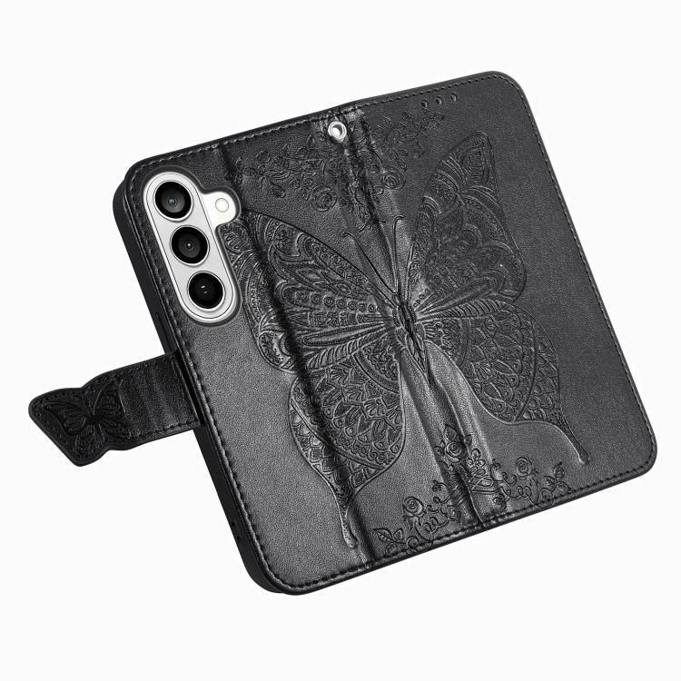 For Galaxy S26 FE 5G Butterfly Love Flower Embossed Leather Phone Case(Black) - Image 3