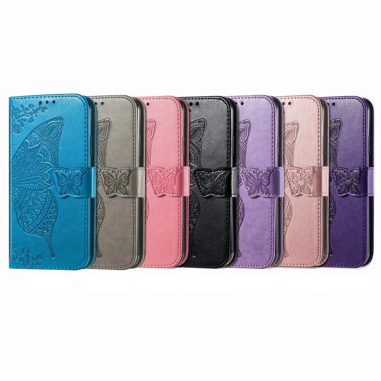 For Galaxy S26 FE 5G Butterfly Love Flower Embossed Leather Phone Case(Gray) - Image 6