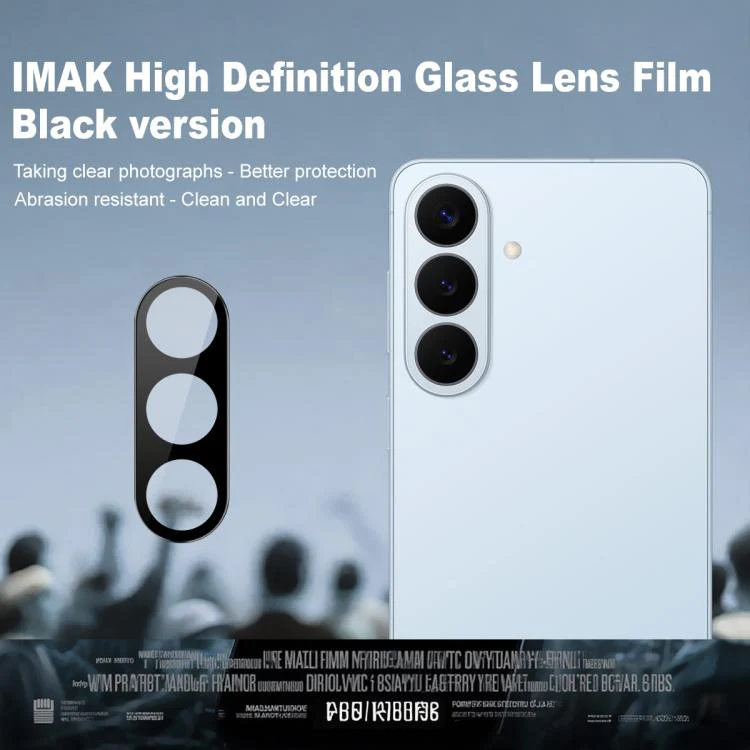 For Galaxy S26 FE 5G IMAK Rear Camera Lens Glass Film Black Version - Image 2