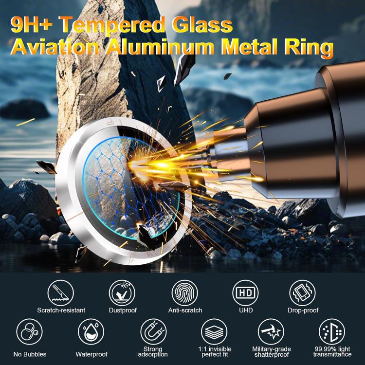 For Galaxy S26 FE 5G Kalebol No Flicker Ultra-Thin Individual Camera Lens Tempered Glass Film(Colorful) - Image 5