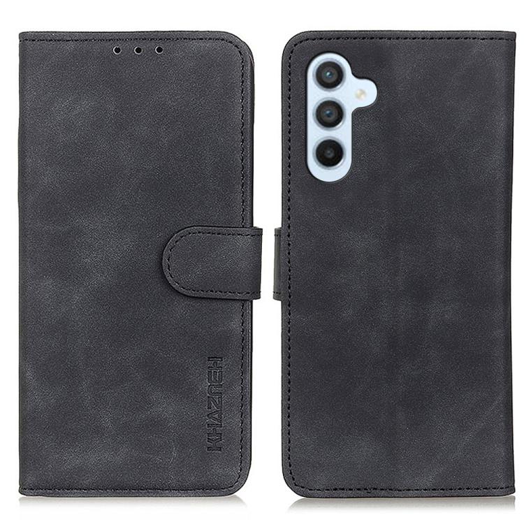 For Galaxy S26 FE 5G KHAZNEH Retro Texture Horizontal Flip Leather Phone Case(Black)