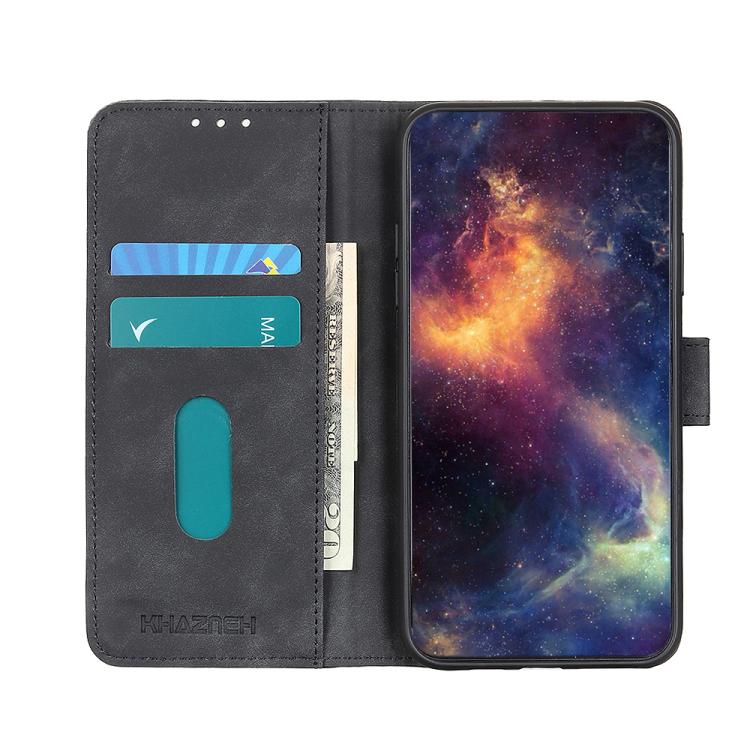 For Galaxy S26 FE 5G KHAZNEH Retro Texture Horizontal Flip Leather Phone Case(Black) - Image 4