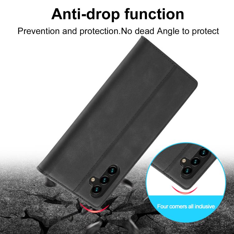 For Galaxy S26 FE 5G LC.IMEEKE Strong Magnetism Microfiber Leather Phone Case(Black) - Image 6