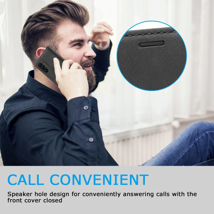 For Galaxy S26 FE 5G LC.IMEEKE Strong Magnetism Microfiber Leather Phone Case(Black) - Image 7