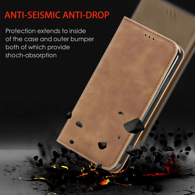For Galaxy S26 FE 5G Retro Skin Feel Magnetic Leather Phone Case(Red) - Image 6